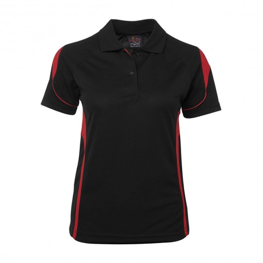 Black Red Ladies Bell Polo